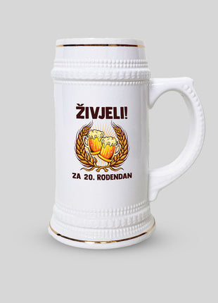 Krigla za pivo za 20. rođendan