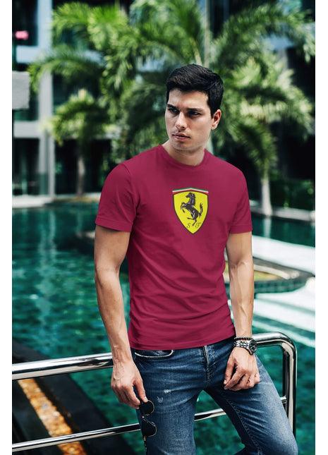 Majica kratkih rukava s logotipom auta Ferrari
