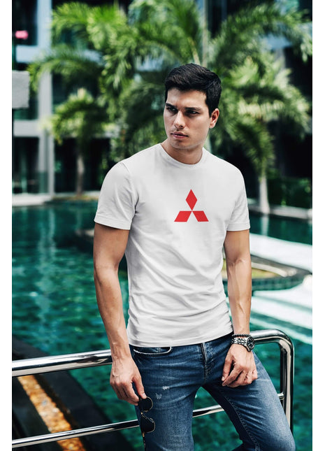 Majica kratkih rukava s logotipom auta Mitsubishi