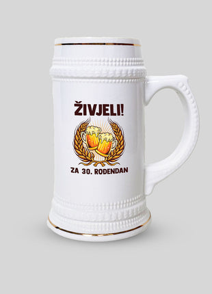 Krigla za pivo za 30. rođendan