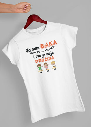 Ženska majica Ja sam baka i ovo je moja družina