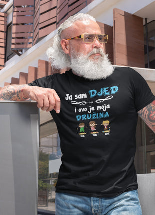 Muška majica Ja sam djed i ovo je moja družina