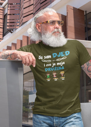 Muška majica Ja sam djed i ovo je moja družina