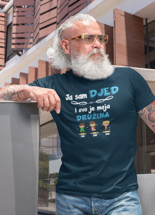 Muška majica Ja sam djed i ovo je moja družina