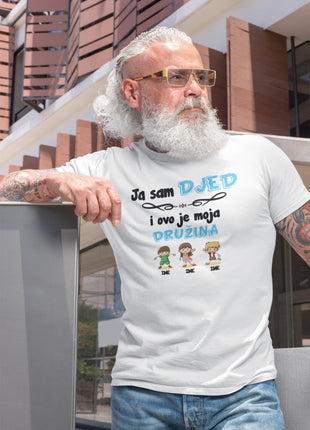 Muška majica Ja sam djed i ovo je moja družina