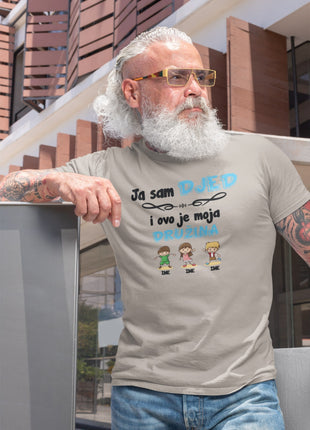 Muška majica Ja sam djed i ovo je moja družina
