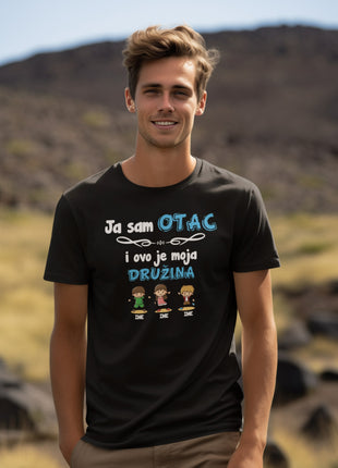 Muška majica Ja sam otac i ovo je moja družina