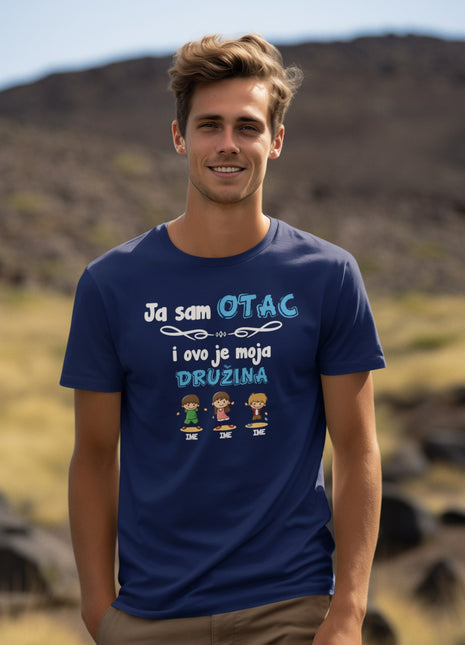 Muška majica Ja sam otac i ovo je moja družina