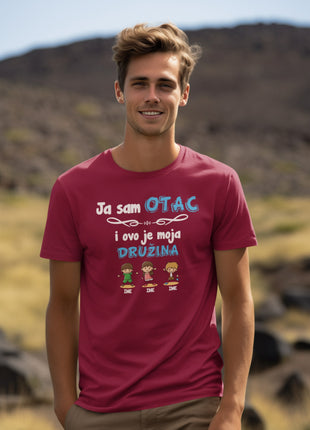 Muška majica Ja sam otac i ovo je moja družina