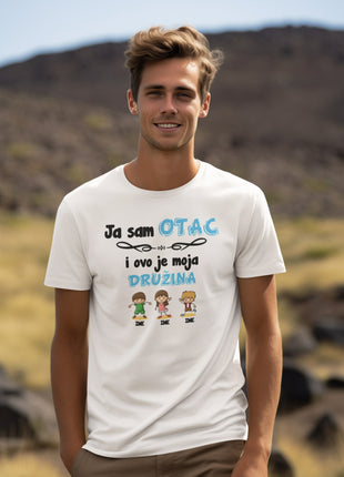 Muška majica Ja sam otac i ovo je moja družina