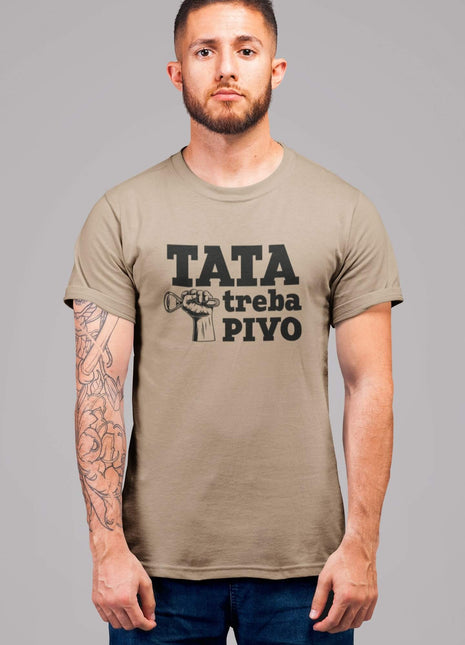 Muška majica kratkih rukava Tata treba pivo