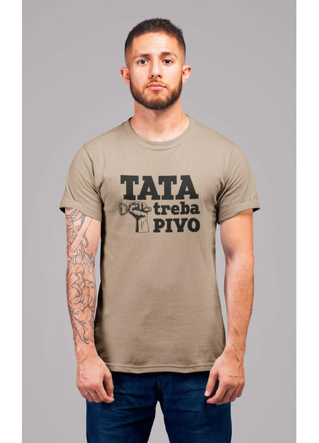 Muška majica kratkih rukava Tata treba pivo