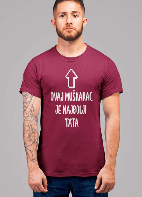 Muška majica kratkih rukava Ovaj muškarac je najbolji tata