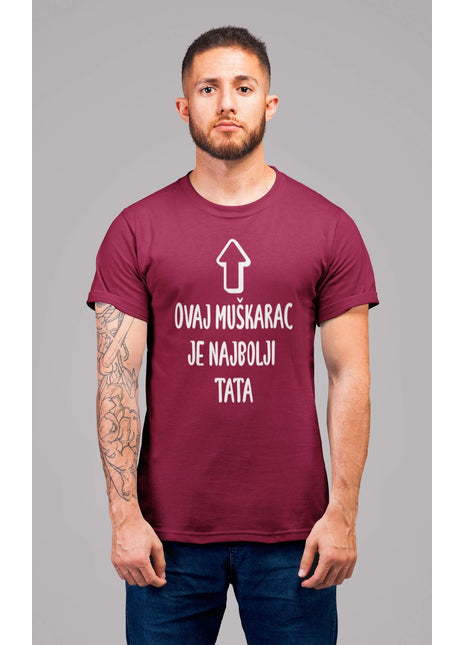 Muška majica kratkih rukava Ovaj muškarac je najbolji tata