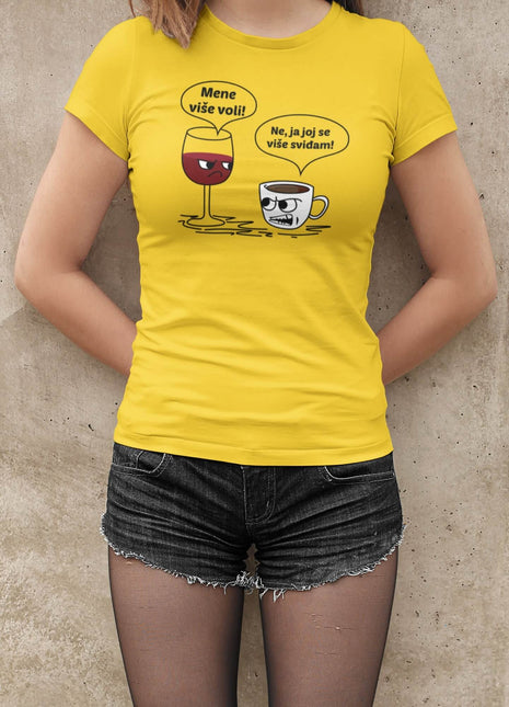 Ženska majica kratkih rukava Vino i kava