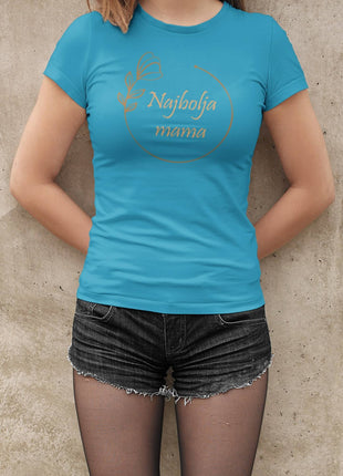 Ženska majica kratkih rukava za mamu Najbolja mama
