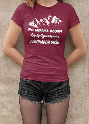 Ženska majica kratkih rukava Po gorama hodam