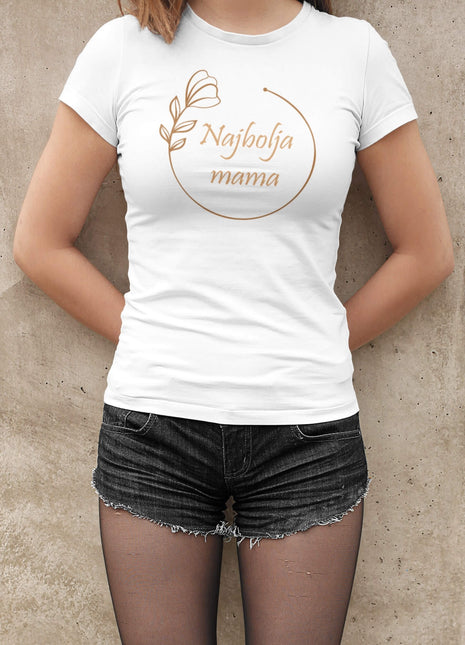 Ženska majica kratkih rukava za mamu Najbolja mama
